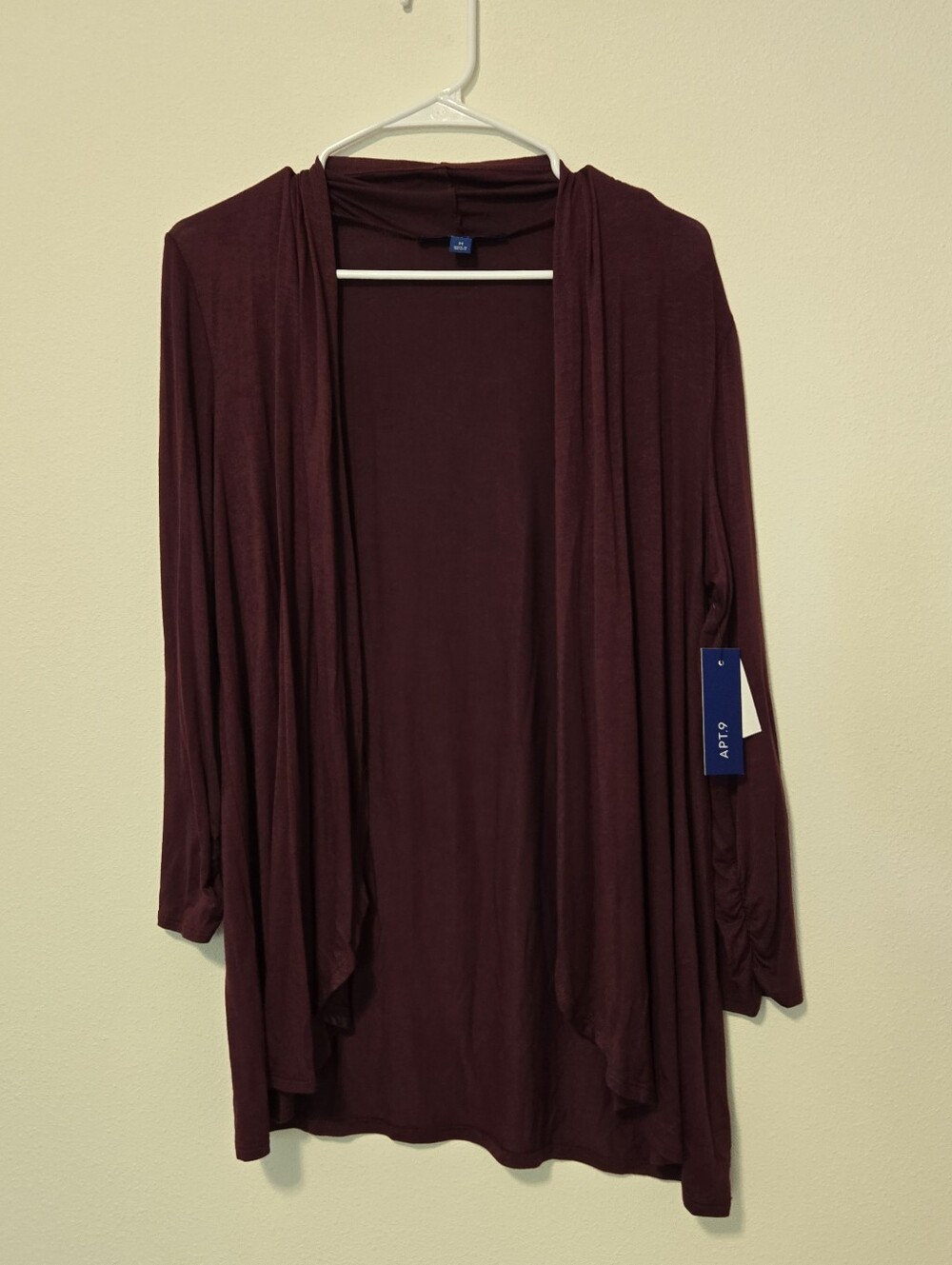 NWT Apt. 9 Maroon Cardigan Medium
